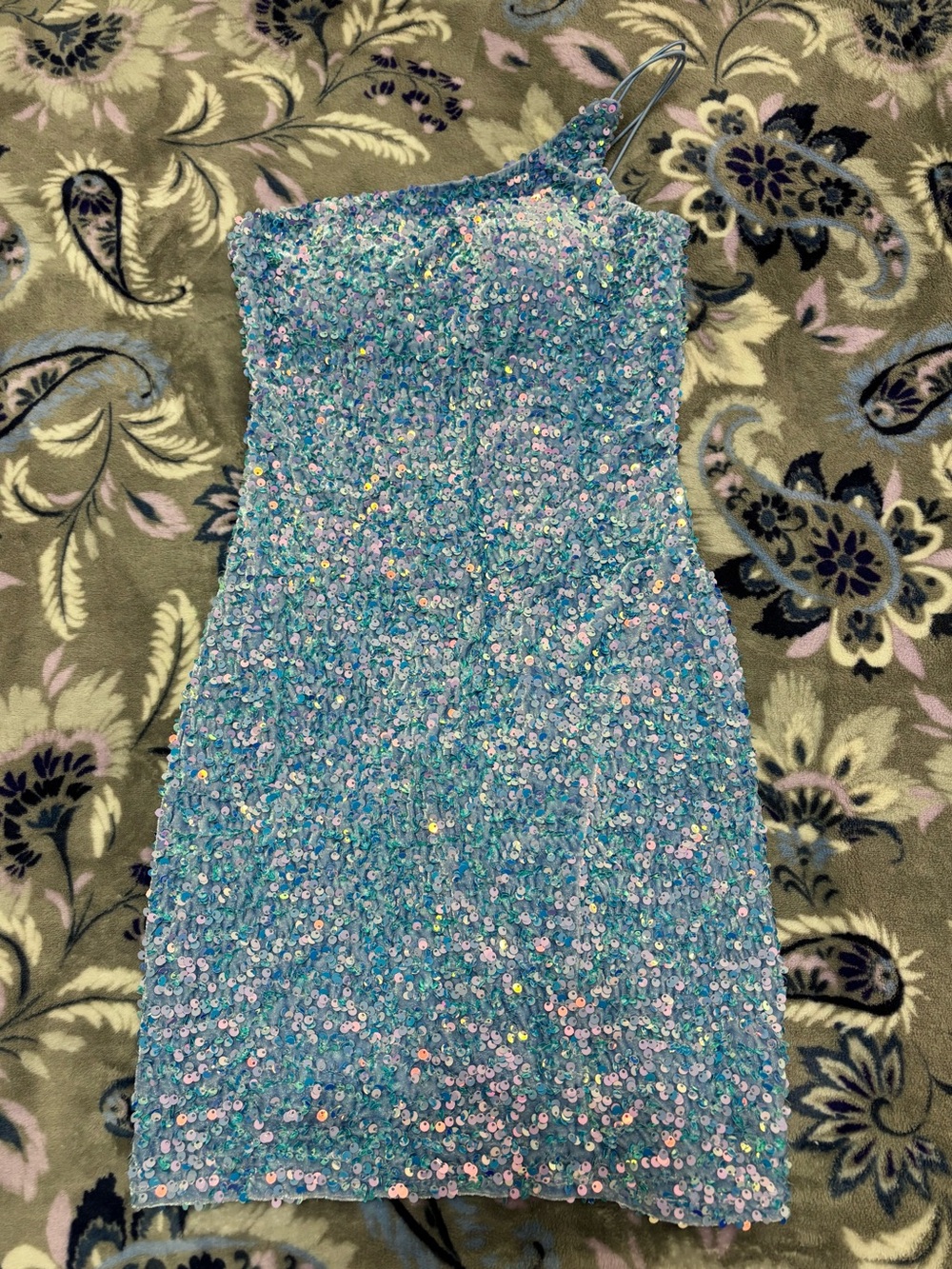 Blue Sequin Dress